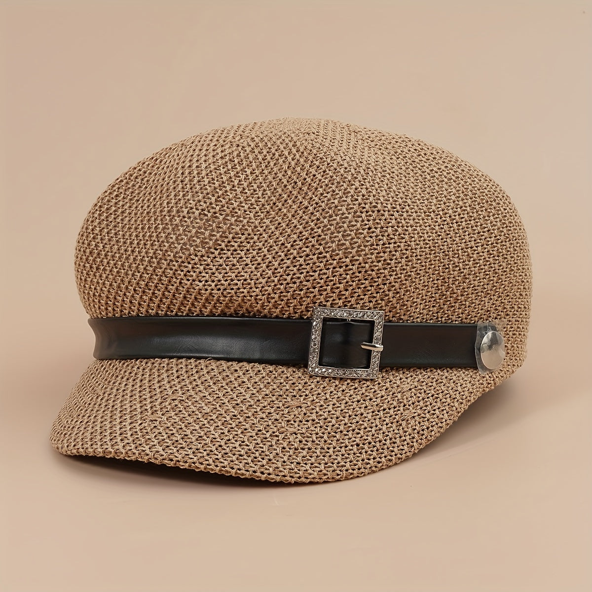 Hollow Out Beret Solid Breathable Newsboy Hat British Style Octagonal Hats