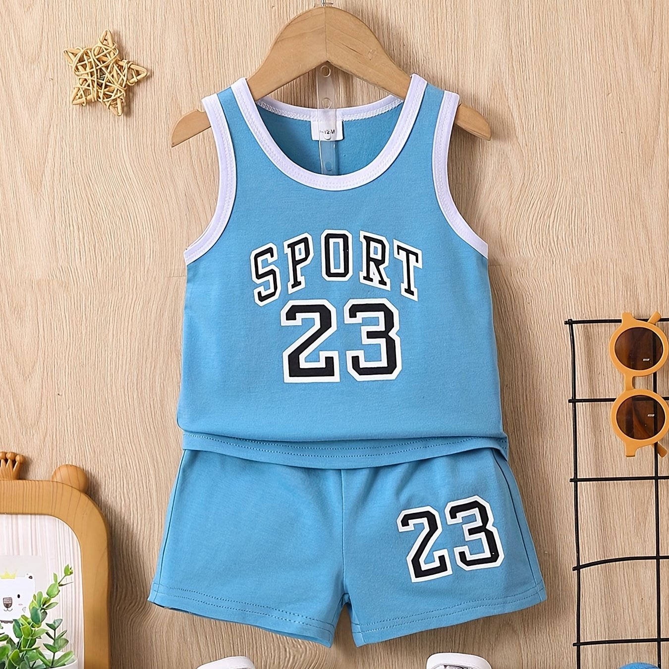 2pcs Baby Boys Casual SPORT Tank Top & Shorts Set for Summer