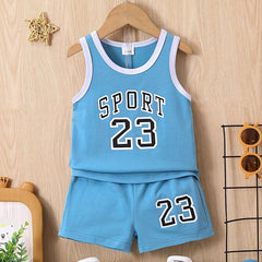 2pcs Baby Boys Casual SPORT Tank Top & Shorts Set for Summer
