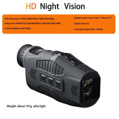 1080p Night Vision Monocular with 128GB Memory - Ideal for Camping & Travel