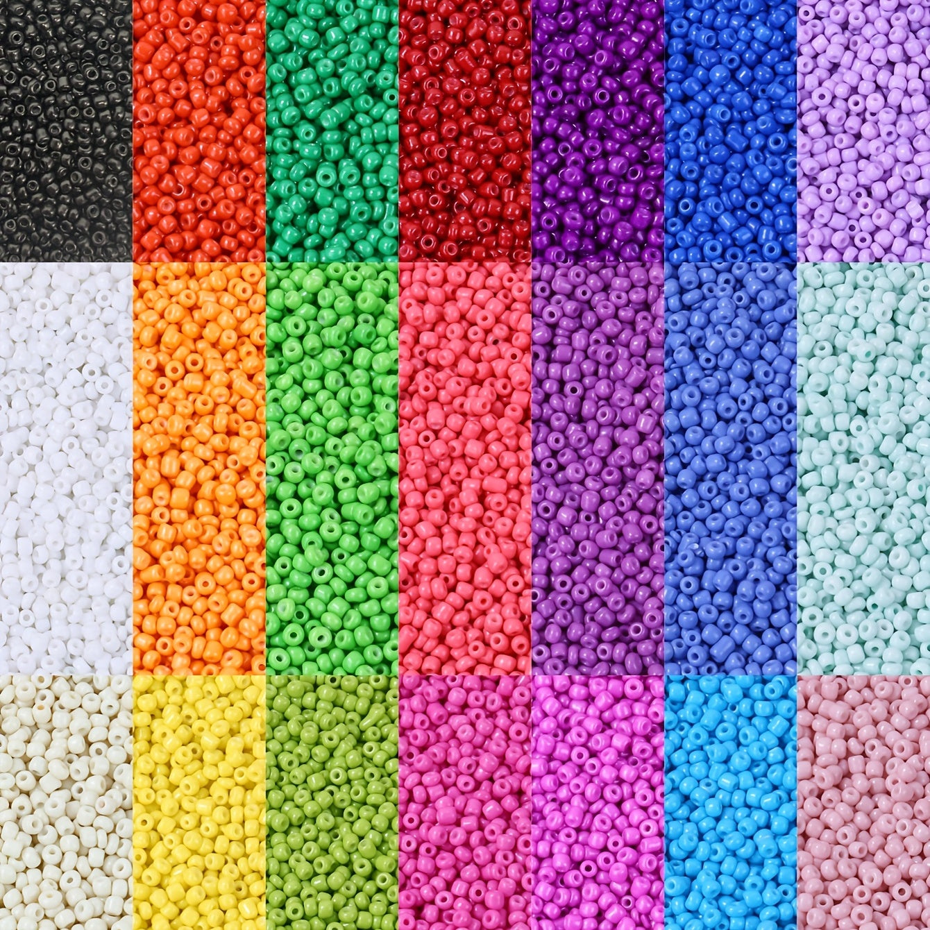 30g Rainbow Opaque Seed Beads 3mm for Jewelry Making