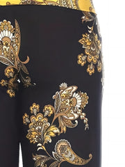  Boho Pants Women's Plus Floral Paisley Wide Leg Pants