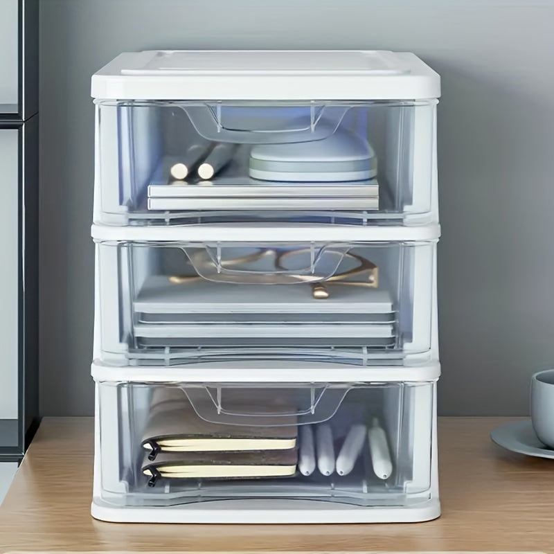Drawer Type Cosmetic Stationery Storage Rack Plastic Makeup Organizer