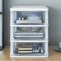 Drawer Type Cosmetic Stationery Storage Rack Plastic Makeup Organizer