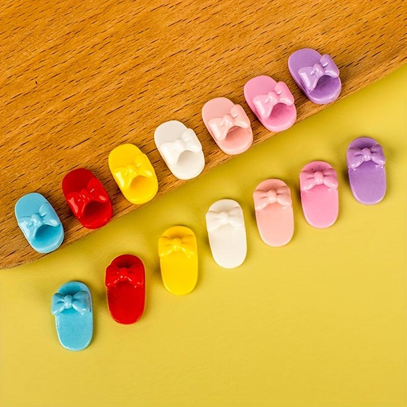 Mini Doll Bow Slippers Decoration for Dollhouse