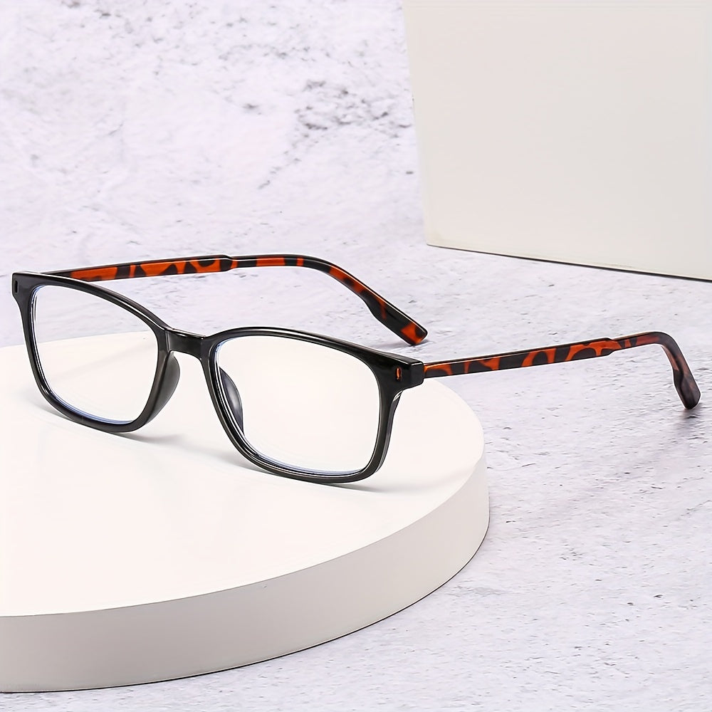 Square Clear Lens Glasses Lightweight Anti Light Reading Glasses