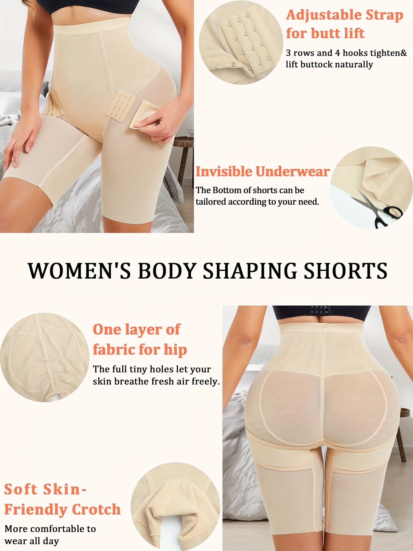 High Waist Shaping Shorts Tummy Control Compression Slimming Shorts