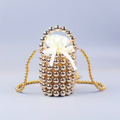 Golden Bucket Round Bag Acrylic Evening Bag