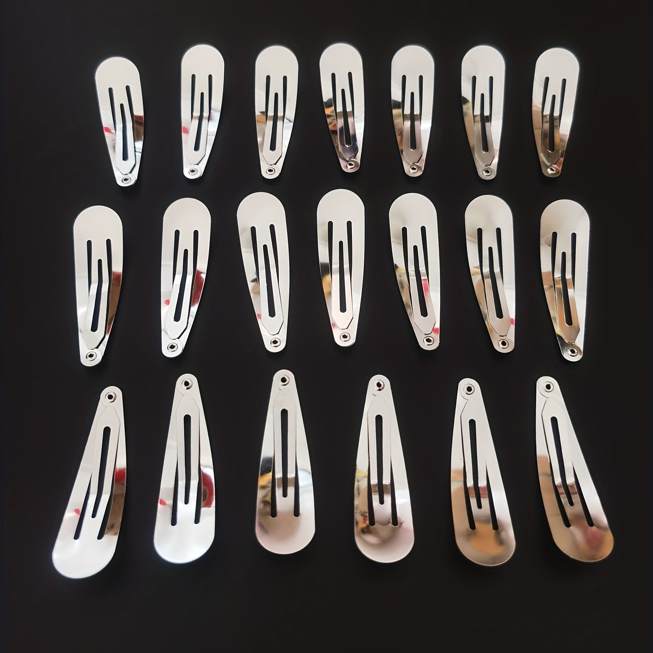 40pcs Metal Hair Clip 5.08cm Polishing Snap Clip Non Slip Hair Accessory