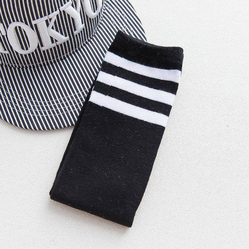 Striped Knee High Socks for Girls Winter Accessories