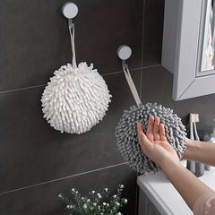 Chenille Hanging Towel Ball for Quick Drying Hands