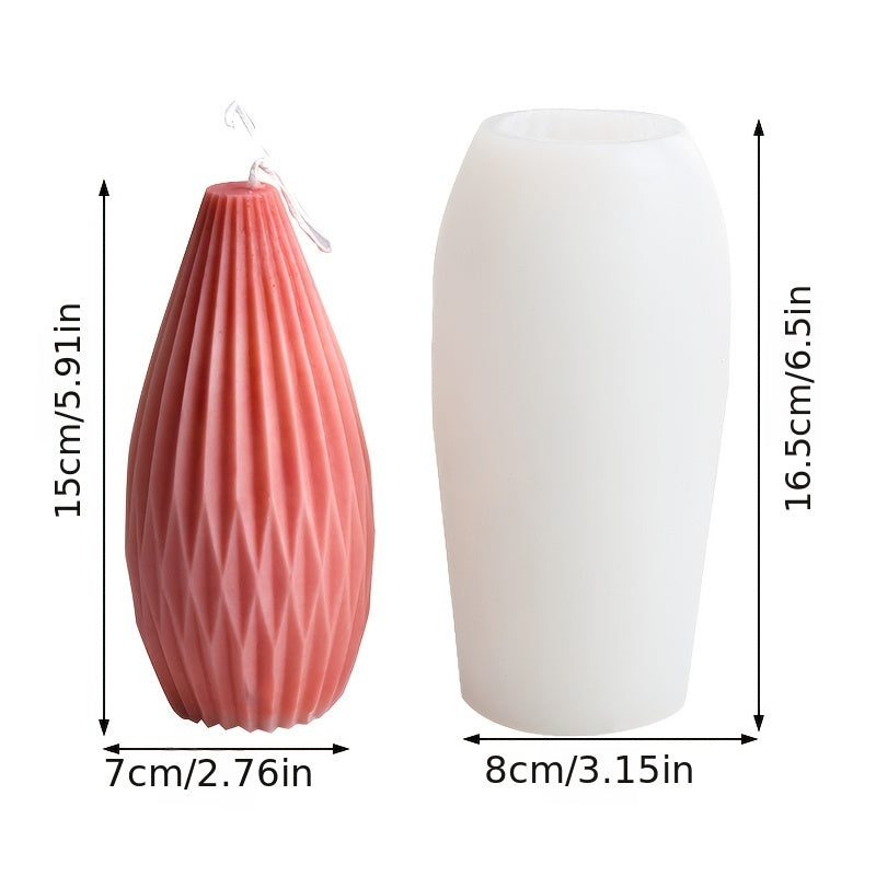 Striped Roman Column Candle Silicone Mold DIY Decoration