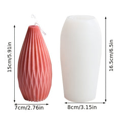 Striped Roman Column Candle Silicone Mold DIY Decoration