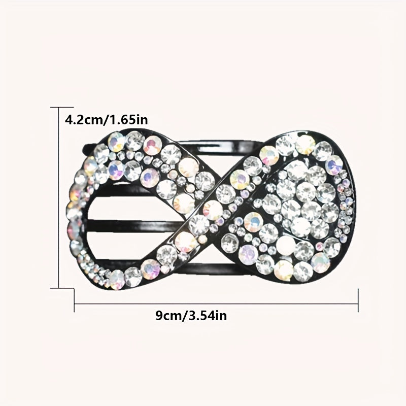 Rhinestone Hair Clip Ponytail Holder Headwear Hair Styling Accessory