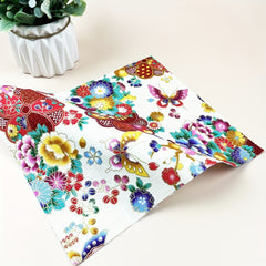5pcs Beige Cotton Quilting Fabric for Sewing Crafts 7.8in x 9.8in