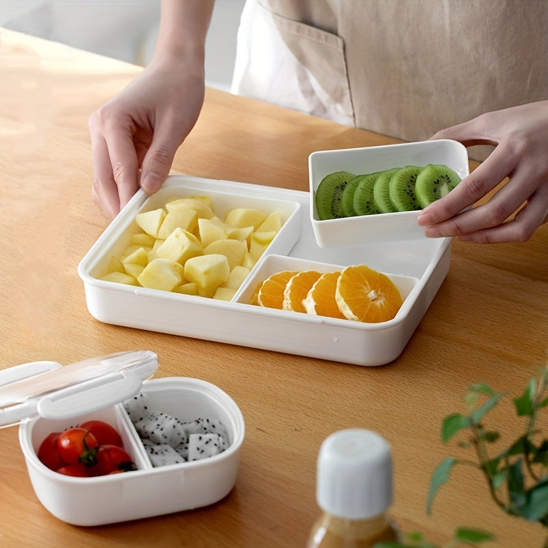 Divided Grid Sealed Bento Box Food Preservation Lunch Box, Camping Picnic Beach