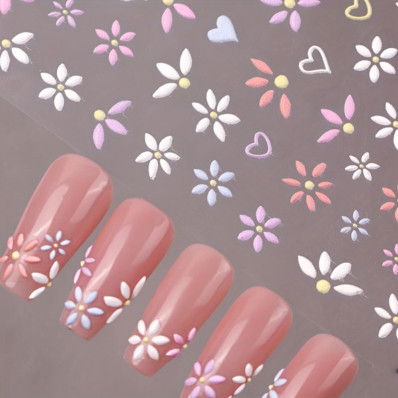 Spring Flower Nail Art Stickers Self Adhesive
