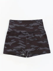 Camouflage Print Lounge Bottoms Elastic Waistband Shorts Womens