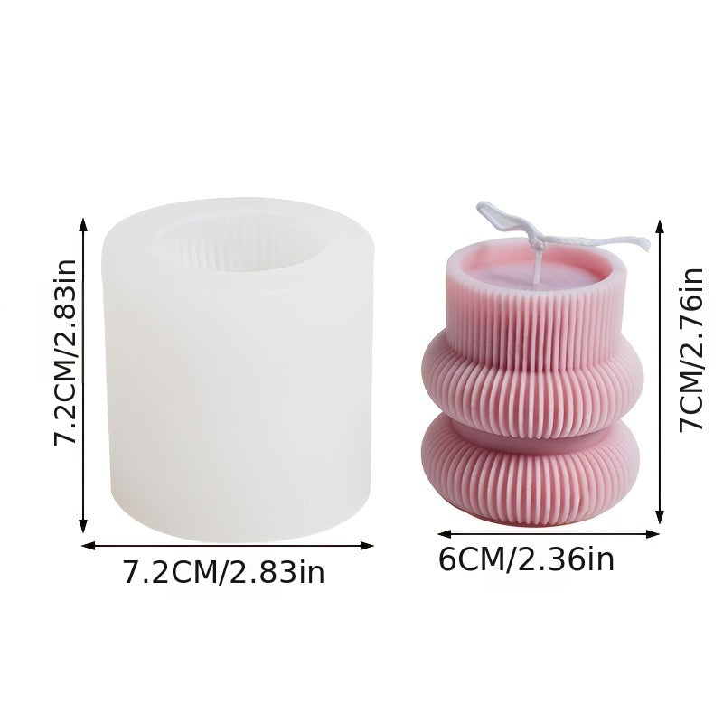 Striped Roman Column Candle Silicone Mold DIY Decoration