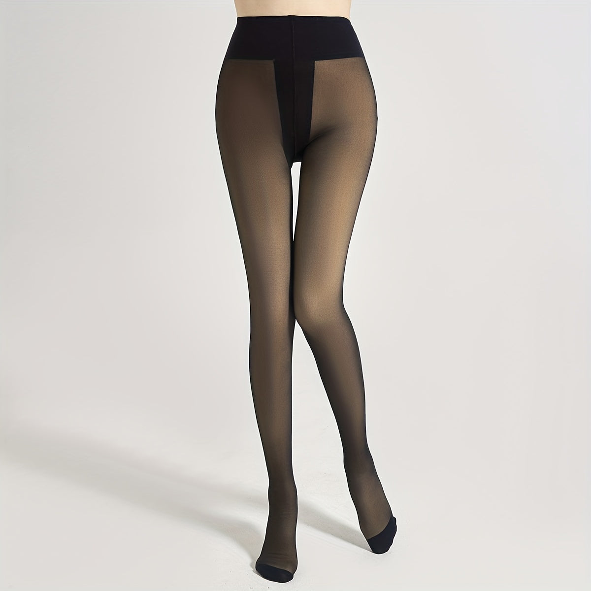 Warm Fuzzy Thermal Pantyhose Solid Slim Leggings