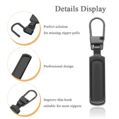 4pcs Detachable Zipper Pull Replacement For Jeans & Backpack