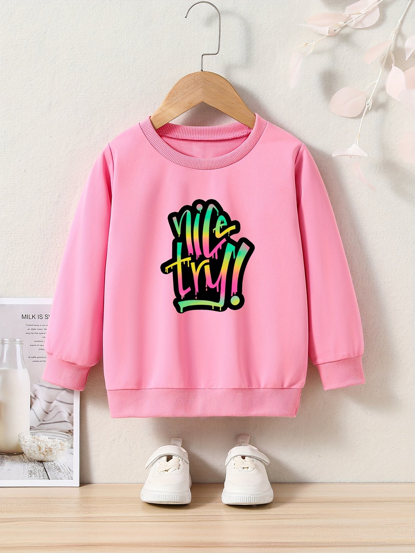 OERYUI Toddler Kids Long Sleeve Sports Sweatshirt Top