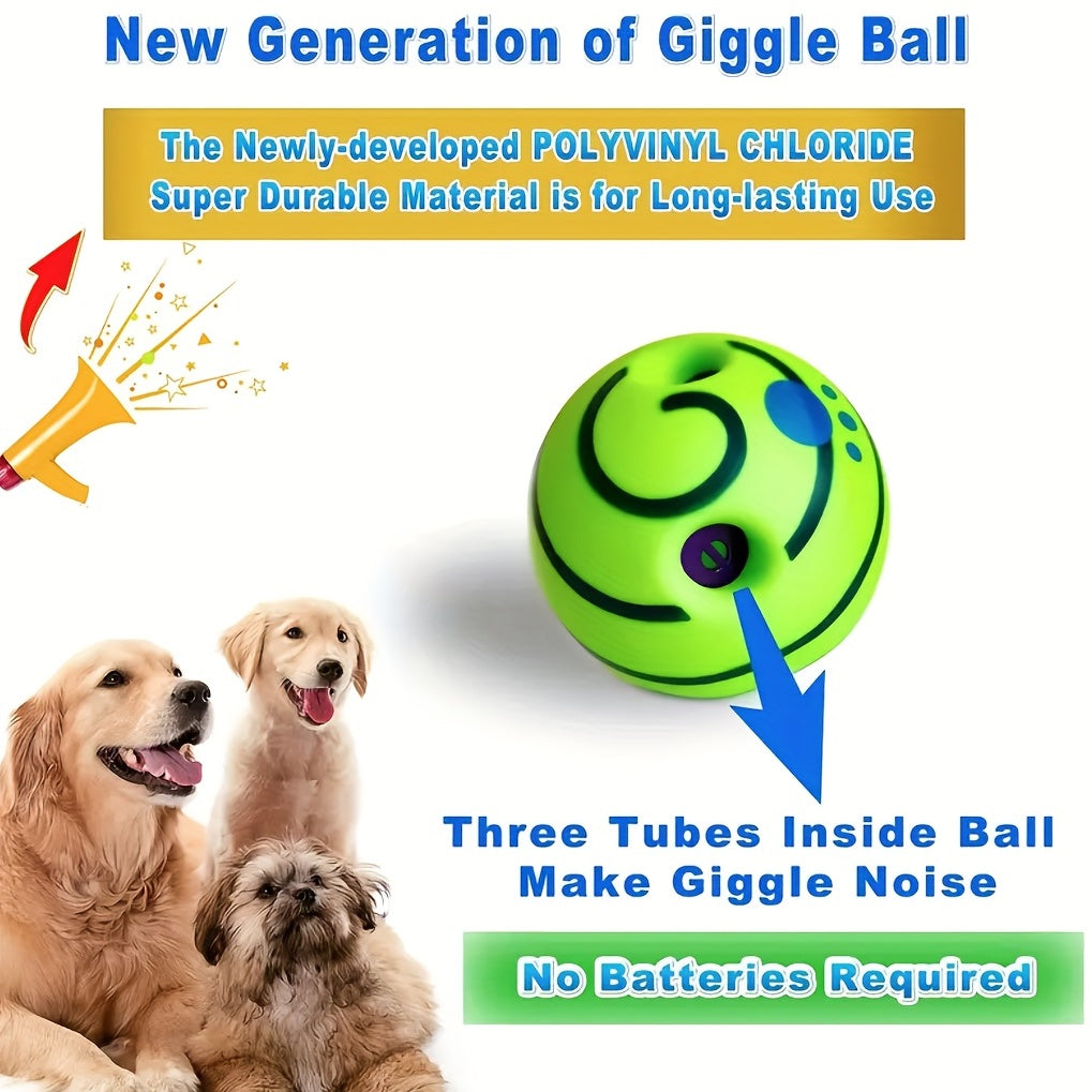 Interactive Dog Toy Wobble Wag Giggle Ball LED Lights Fun Sounds