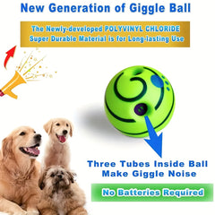 Interactive Dog Toy Wobble Wag Giggle Ball LED Lights Fun Sounds