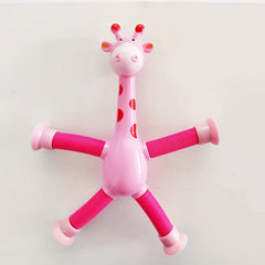 Telescopic Giraffe Suction Cup Doll Toy