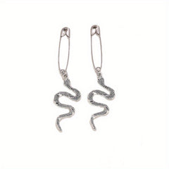 Gothic Style Hair Pin Snake Skull Shape Silvery Pin Halloween Hair Accessories