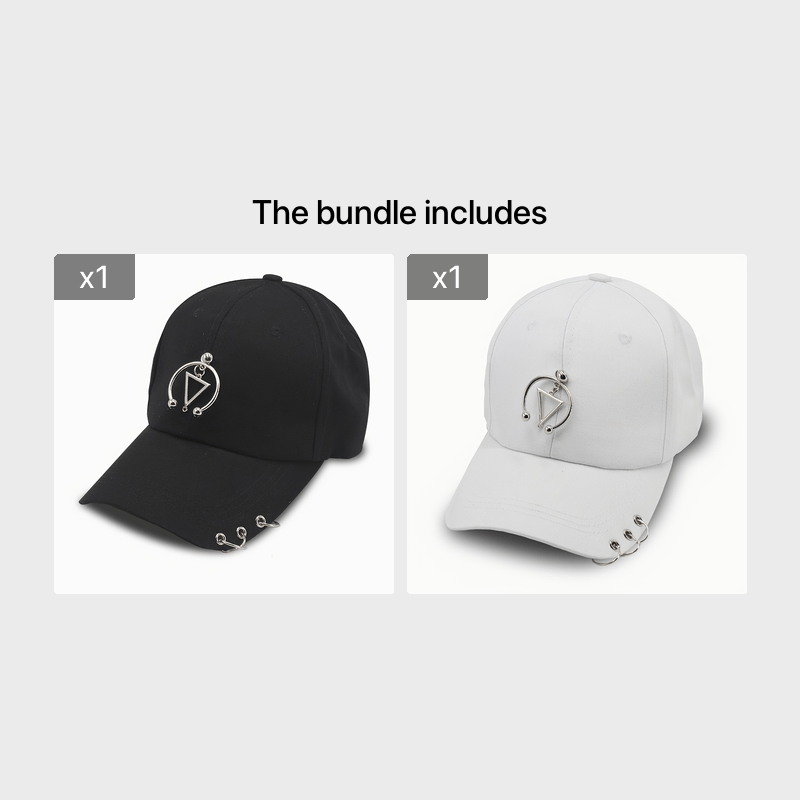 Men's Hip Hop Hat With Three Ring Iron Buckle