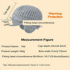 Men's Winter Warm Velvet Thick Hat with Ear Protection