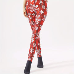 Christmas Print Tights Opaque Leggings Women's Stockings