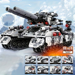 1628pcs Military Tank 8 in 1 Assembly Model High Difficulty Study Room Decor