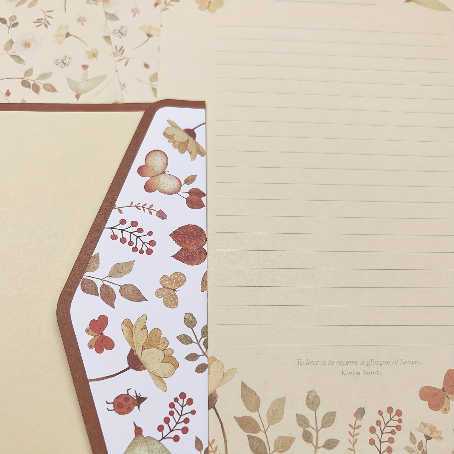 9pcs Stationery Writing Paper Set with Envelopes