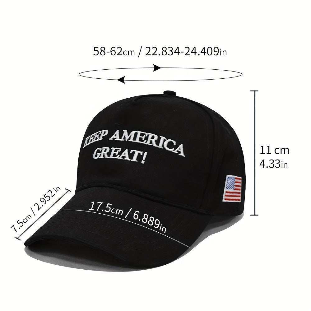 Flag Embroidery Baseball Cap Couple Sun Hat