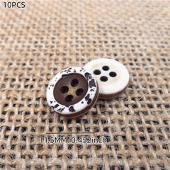 10PCS Resin Four eye Shirt Button 396