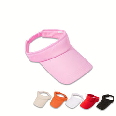 Solid Visors Hat Outdoor Sunscreen Hats Adjustable Summer Sun Cap