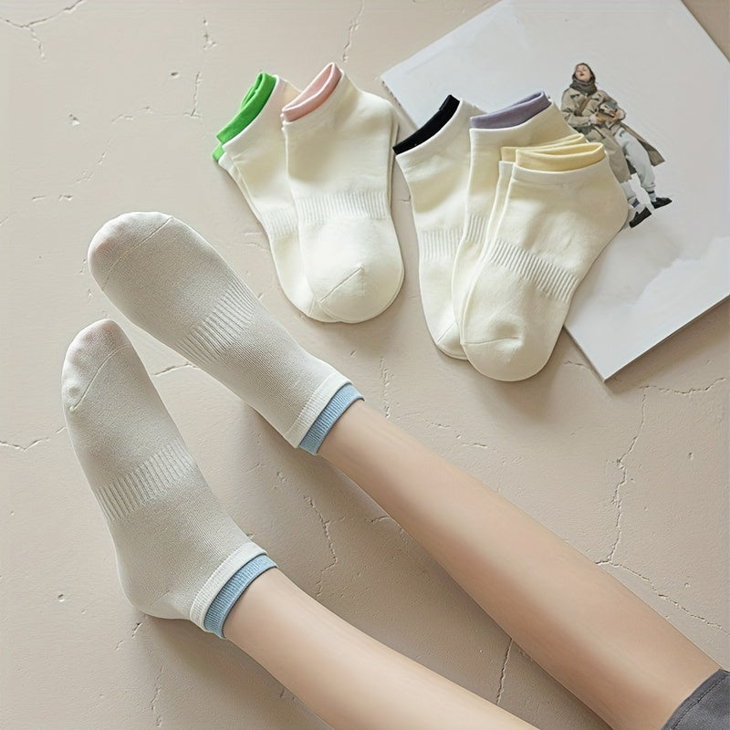 6 Pairs Women's Low Cut Soft & Lightweight Solid Socks