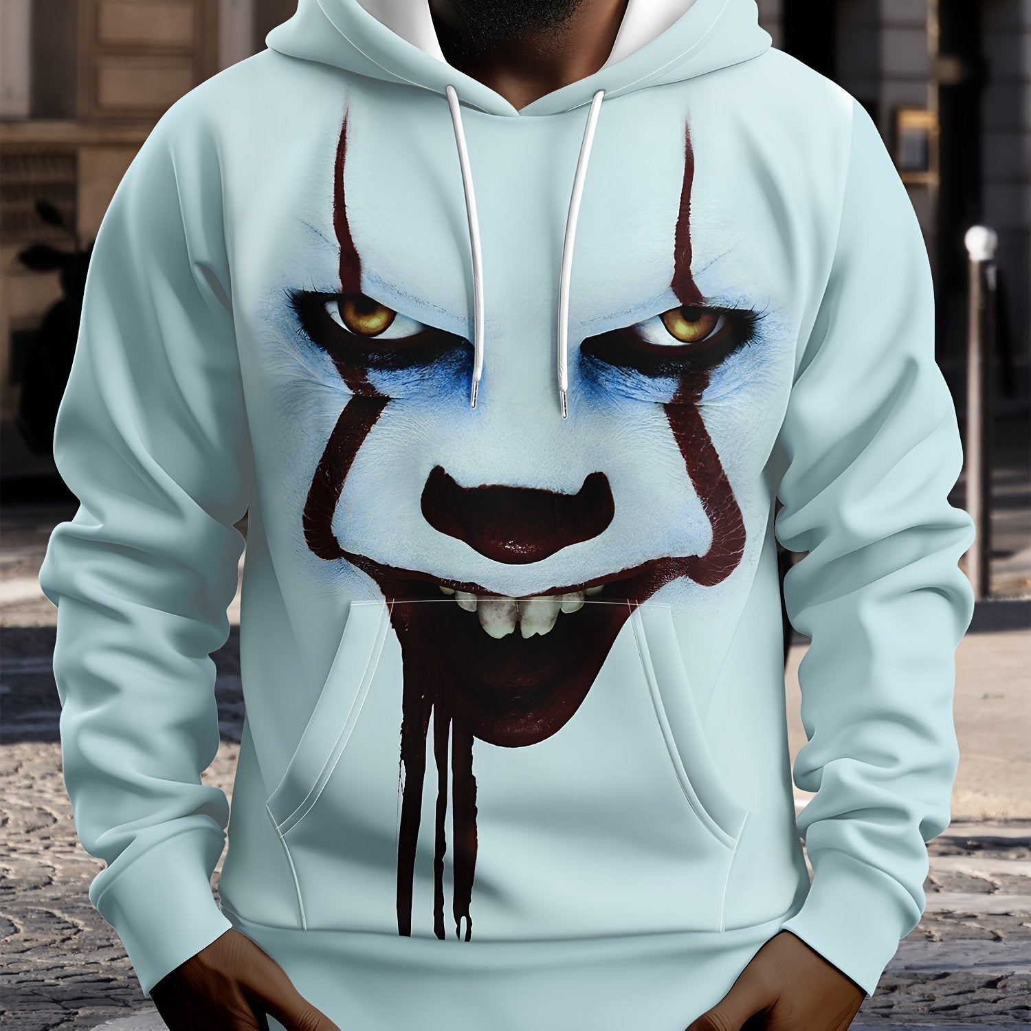 Graphic Hoodie Men's Casual Loose Pullover