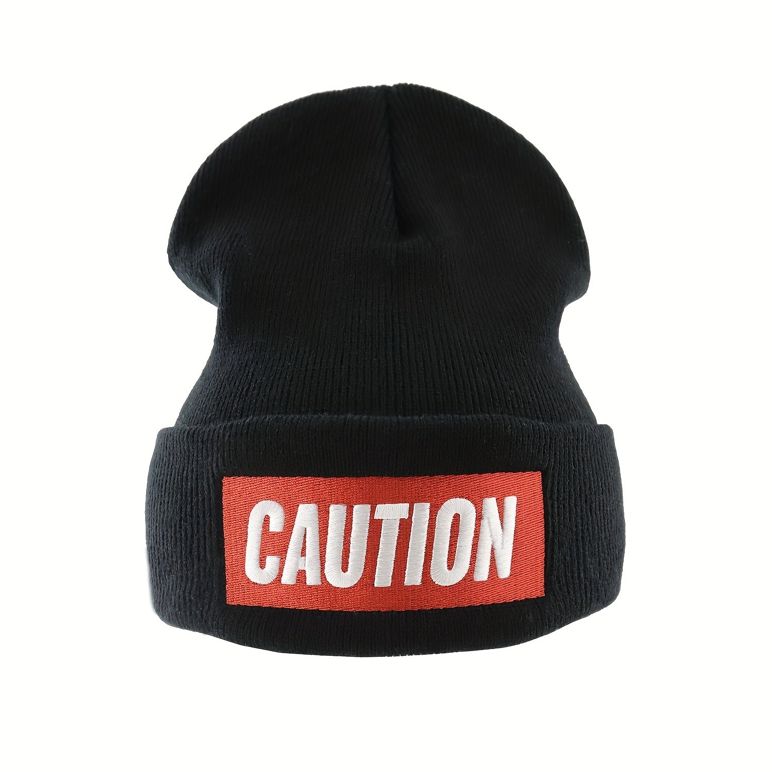 Printed Beanie Solid Knit Hat Warm Skull Hat Casual Coldproof Beanie