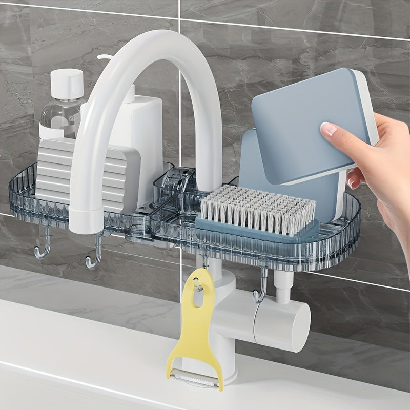 Sink Faucet Storage Rack Multifunctional Drainage Organizer Hanging Rack