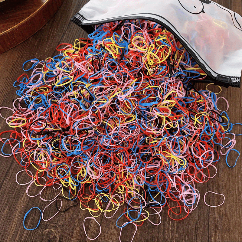 1000pcs Children's Rubber Bands Hair Tie Accessory