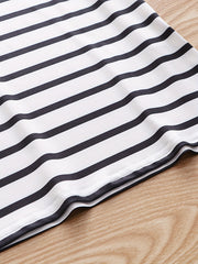 Girls Casual Stripped Short Sleeve Dress