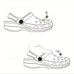 Baroque Style Shoe Charms Butterfly Pearl Flower Accessories