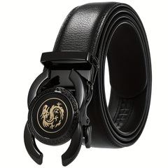 Men's Automatic Buckle Cowhide Leather Belt