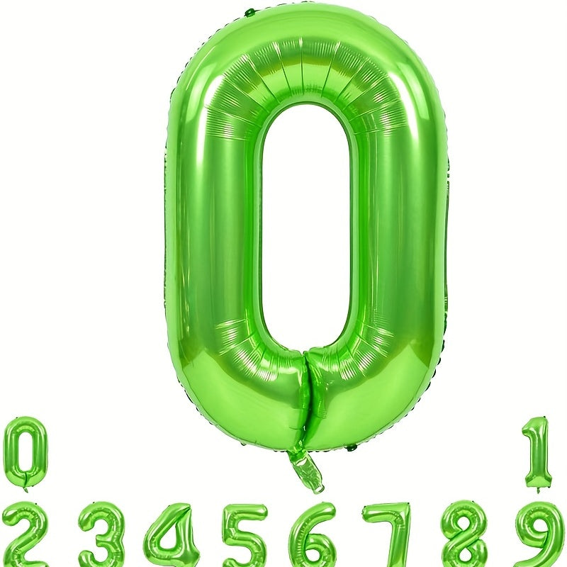 40" Fruit Green Number Aluminum Film Balloon - Birthday Decoration