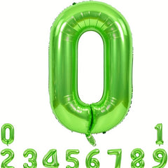 40" Fruit Green Number Aluminum Film Balloon - Birthday Decoration