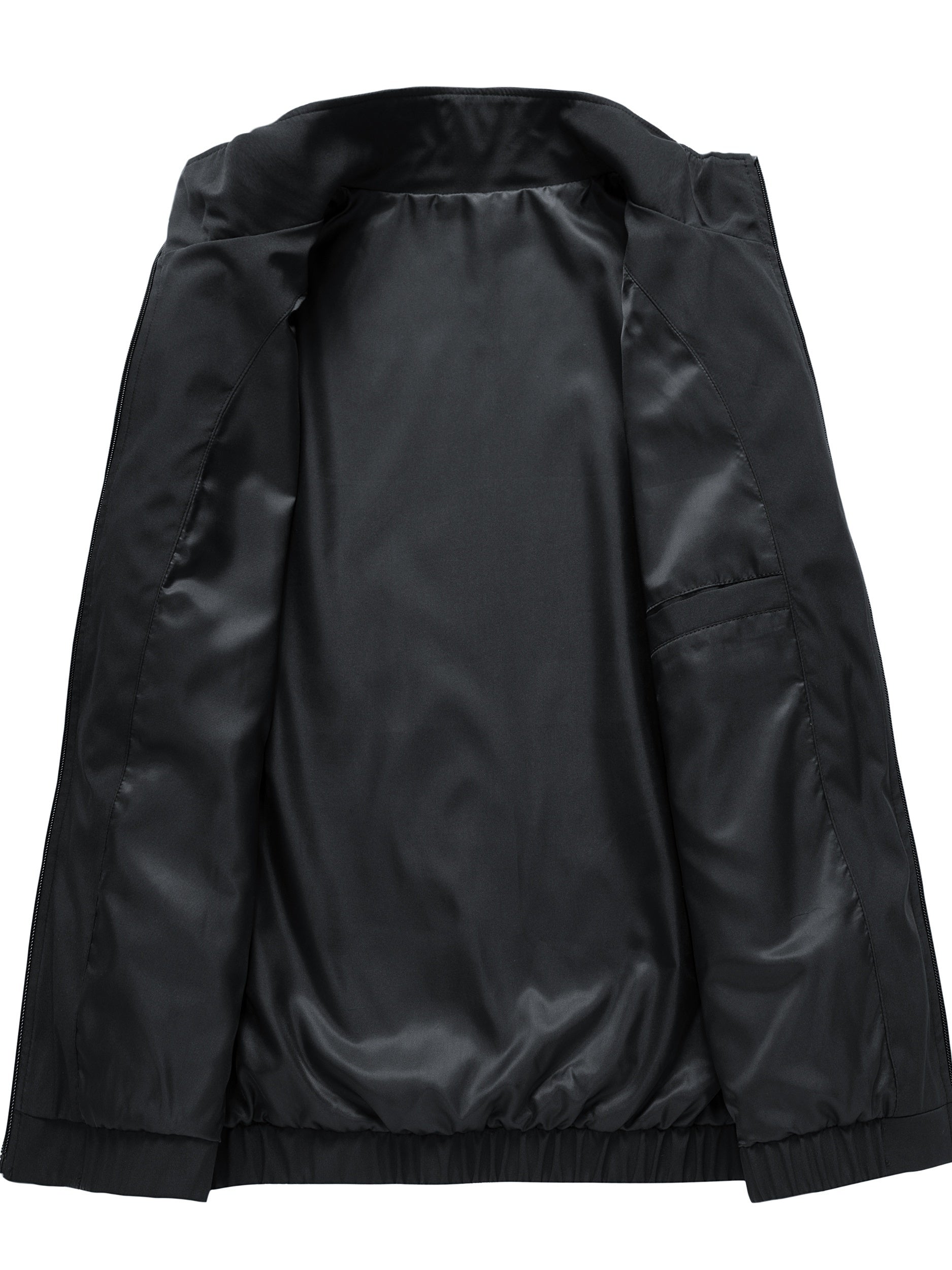 Men's High Neck Zip Up Jacket Coat For Spring Fall