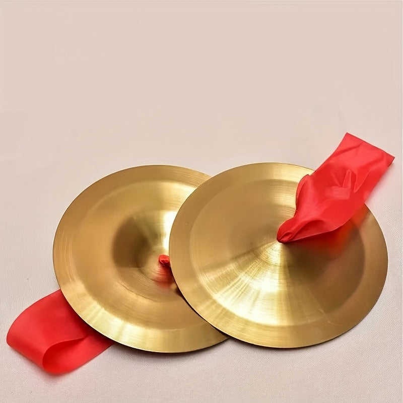 1 Pair Copper Cymbal Hand Percussion Instruments For Stage Party Musical